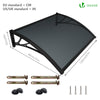 Auvent de porte marquise 120x80 cm en Polycarbonate anti UV Anthracite - vuunut.com