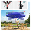 Parasol de jardin 2m avec ancrage sol et sac de transport Bleu - vuunut.com