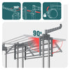 Sechoir a linge etendoir extensible 4 Niveaux 190x64x170cm gris - vuunut.com