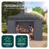 Tonnelle de jardin renforcée 3x3m pliable Barnum avec 4 parois latérales et fenêtres gris - vuunut.com