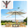 Parasol de jardin inclinable avec aeration et sac bandouliere 270cm beige - vuunut.com