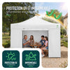 Tonnelle de jardin renforcée 3x3m pliable Barnum avec 4 parois latérales et fenêtres blanc - vuunut.com