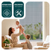 Store moustiquaire pour fenetre enroulable et recoupable en pvc L100 x H160 cm Blanc - vuunut.com