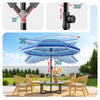 Parasol de jardin 2m avec ancrage sol et sac de transport Bleu mixte - vuunut.com
