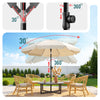 Parasol de jardin 2m avec ancrage sol et sac de transport Beige - vuunut.com