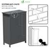 Meuble de salle de bain rangement 4 tiroirs 1 porte 82x55x30cm gris - vuunut.com