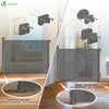 Barriere de securite retractable HAUTE 180x96cm gris - vuunut.com