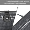 Brise vue occultant en HDPE 150g/m² 1x10m avec attaches de fixation anthracite - vuunut.com