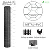Grillage a poule avec fils 13mm en PVC gaine gris 1x50M - vuunut.com