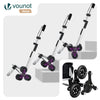 Chariot de courses pliable monte escalier aluminium avec sac isotherme noir - vuunut.com