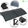 Auvent de porte marquise 200x80 cm en Polycarbonate anti UV Anthracite - vuunut.com