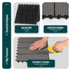 Lot de 16 dalles clipsables exterieures 30x30cm en Composite WPC Gris - vuunut.com