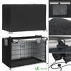 Cage pour chien pliable avec 2 portes verrouillable plateau amovible et housse de protection 122x75x81cm - vuunut.com