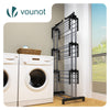 Sechoir a linge etendoir 4 niveaux 126x63x170cm noir-gris - vuunut.com
