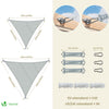 Voile d'ombrage Triangle en Polyester Imperméable avec Kit de Montage 3x3x3m Gris - vuunut.com