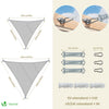 Voile d'ombrage Triangle en Polyester Imperméable avec Kit de Montage 5x5x5m Gris Clair - vuunut.com
