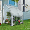 Serre de jardin hivernage murale adossee avec bache PE 200x100x180cm blanc - vuunut.com