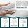 Couette 4 saisons doux 3 en 1 avec rembourrage polyester 500gsm 260x240cm blanc - vuunut.com