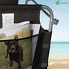 Transat pare soleil Textilene et range magazine Lot de 2 pcs Noir - vuunut.com