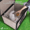 Maison pour Chat en bois avec toit bitumé et entrée en forme d'oreilles de chat Gris - vuunut.com