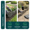 Lot de 175 pcs Bordure de jardin imitation pierre facile a installer 26.7m gris - vuunut.com
