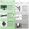 Tonnelle de jardin renforcée 3x3m pliable avec 4 parois et sac de transport a roulette verte - vuunut.com