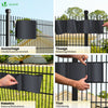 Brise vue occultant PVC 450g/m2 19cm x 70m Noir - vuunut.com