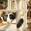 Arbre a chat Grande taille 5 niveaux avec griffoir grattoir 168cm beige - vuunut.com