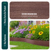 Bordure de jardin PE haute flexible 10M avec piquets marron - vuunut.com