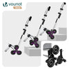 Chariot de courses pliable monte escalier aluminium gris - vuunut.com