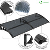 Auvent de porte marquise 200x80 cm en Polycarbonate anti UV Anthracite - vuunut.com
