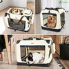Sac transport pliable chien chat caisse cage portable 70x52x52cm beige - vuunut.com