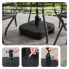 Pied de parasol sable et eau pour mat 38/48mm 22L HDPE noir - vuunut.com
