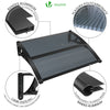 Auvent de porte marquise 100x80 cm en Polycarbonate anti UV Anthracite - vuunut.com