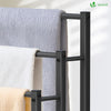 Porte serviettes sur pied autoportant 3 niveaux noir - vuunut.com
