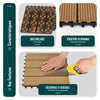 Lot de 16 dalles clipsables exterieures 30x30cm en Composite WPC Couleur bois - vuunut.com