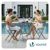 Set de Bistro en metal 1 table 2 chaises Gris - vuunut.com