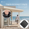 Lot de 4 dalles lestage parasol HDPE 60L eau - 100kg sable noires - vuunut.com
