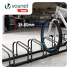 Ratelier range velo acier mural et sol 4 vélos Noir - vuunut.com