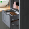 Meuble rangement salle de bain Haut colonne 180x20x20cm MDF gris - vuunut.com