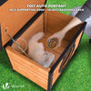 Maison pour Chat en bois avec toit bitumé et entrée en forme d'oreilles de chat - vuunut.com