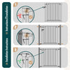 Barriere de securite a pression sans percage Largeur 75-82cm Metal blanc - vuunut.com