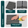 Lot de 11 dalles clipsables exterieures 30x30cm modulaire plastique anthracite - vuunut.com