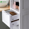 Meuble rangement salle de bain Haut colonne 180x20x20cm MDF blanc - vuunut.com