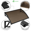Auvent de porte marquise 120x80 cm transparent en Polycarbonate anti UV Marron - vuunut.com