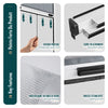 Store moustiquaire pour fenetre enroulable et recoupable en aluminium L150 x H160 cm Blanc - vuunut.com