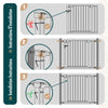 Barriere de securite a pression sans percage Largeur 88-96cm Metal blanc - vuunut.com