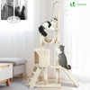 Arbre à Chat 154cm avec Griffoir Plateforme Niche XXL Beige - vuunut.com