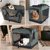Sac transport pliable chien chat caisse cage portable 82x60x60cm gris - vuunut.com
