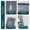 Tabouret pliant antiderapant 39x32x40 cm plastique gris - vuunut.com